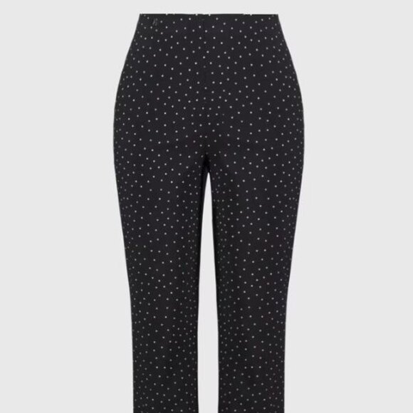 Joseph Ribkoff Cropped Polka Dot Stretch Pull On High Rise Trousers - Picture 6 of 16
